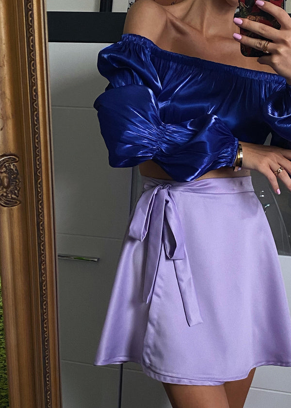 SMILTE WRAP SKIRT IN LILAC LILY