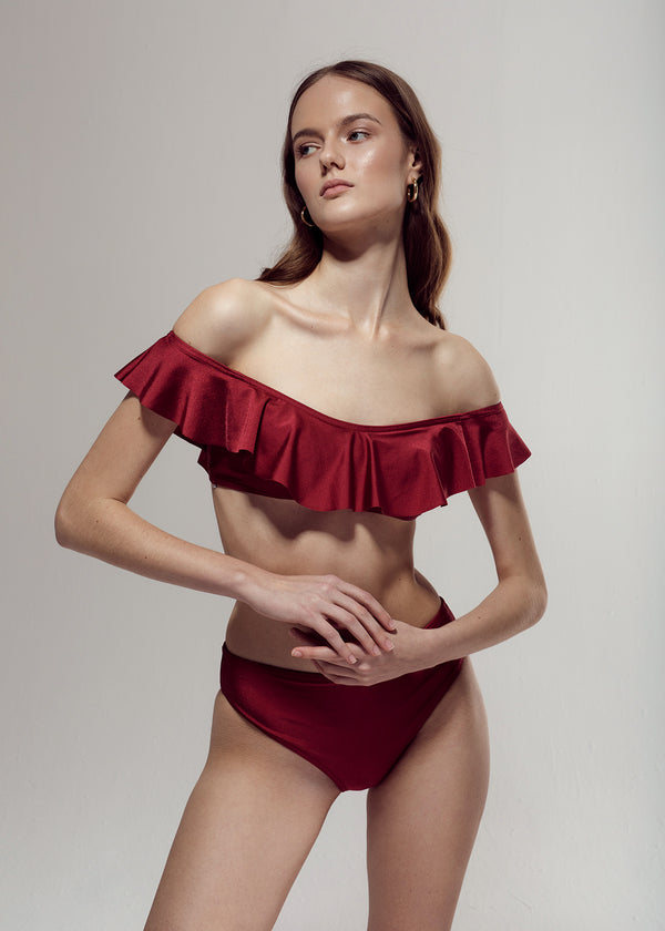 KENZO BIKINI BOTTOM IN BURGUNDY