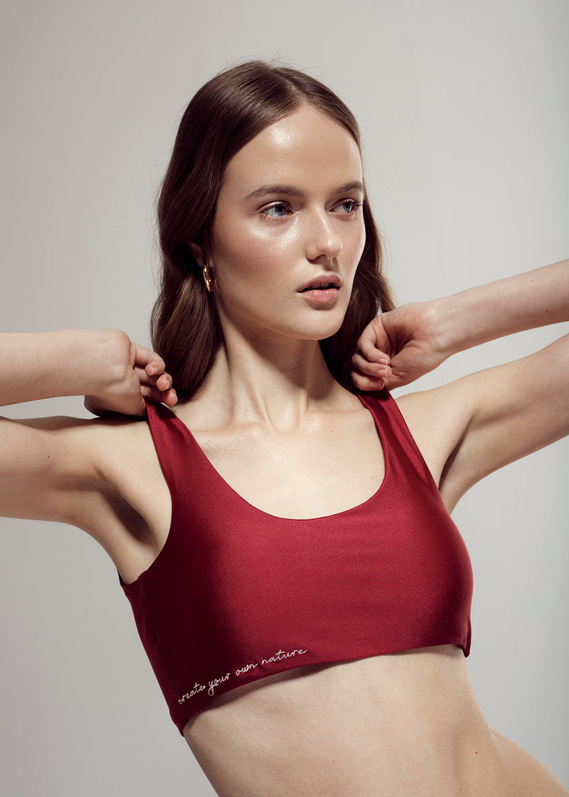 NEDU BIKINI TOP IN BURGUNDY